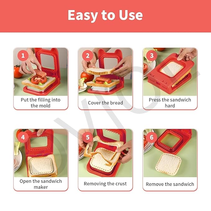 Munch Makers|Pocket Square Sandwich Molds Cutter and Sealer